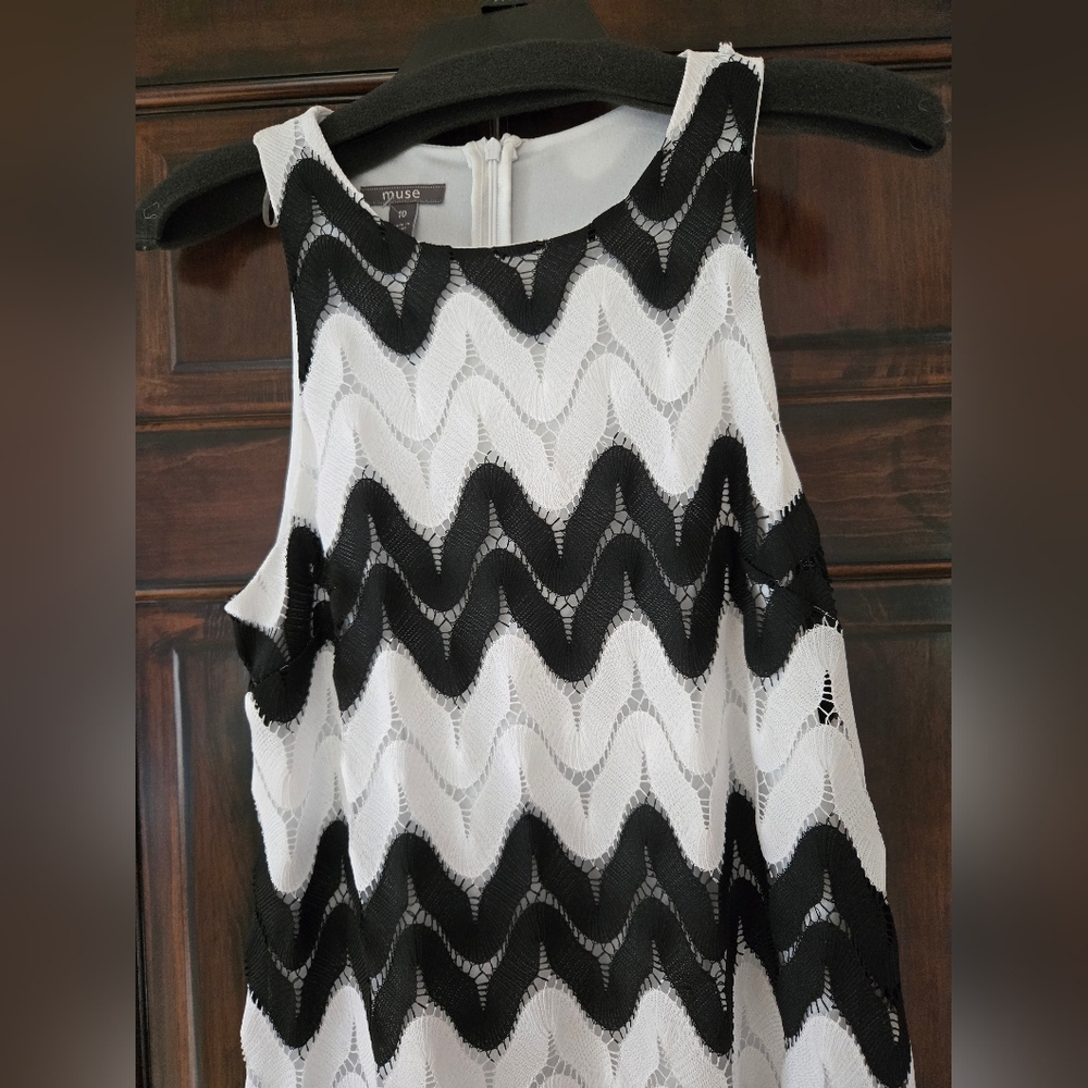 Black and White Lace Dress